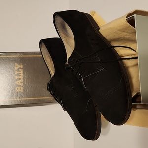 Men's Bally shoes.  Size 11D.   Black suede.
